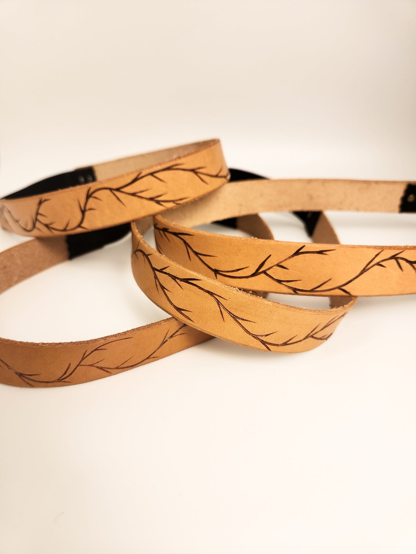 Burned Leather Headband