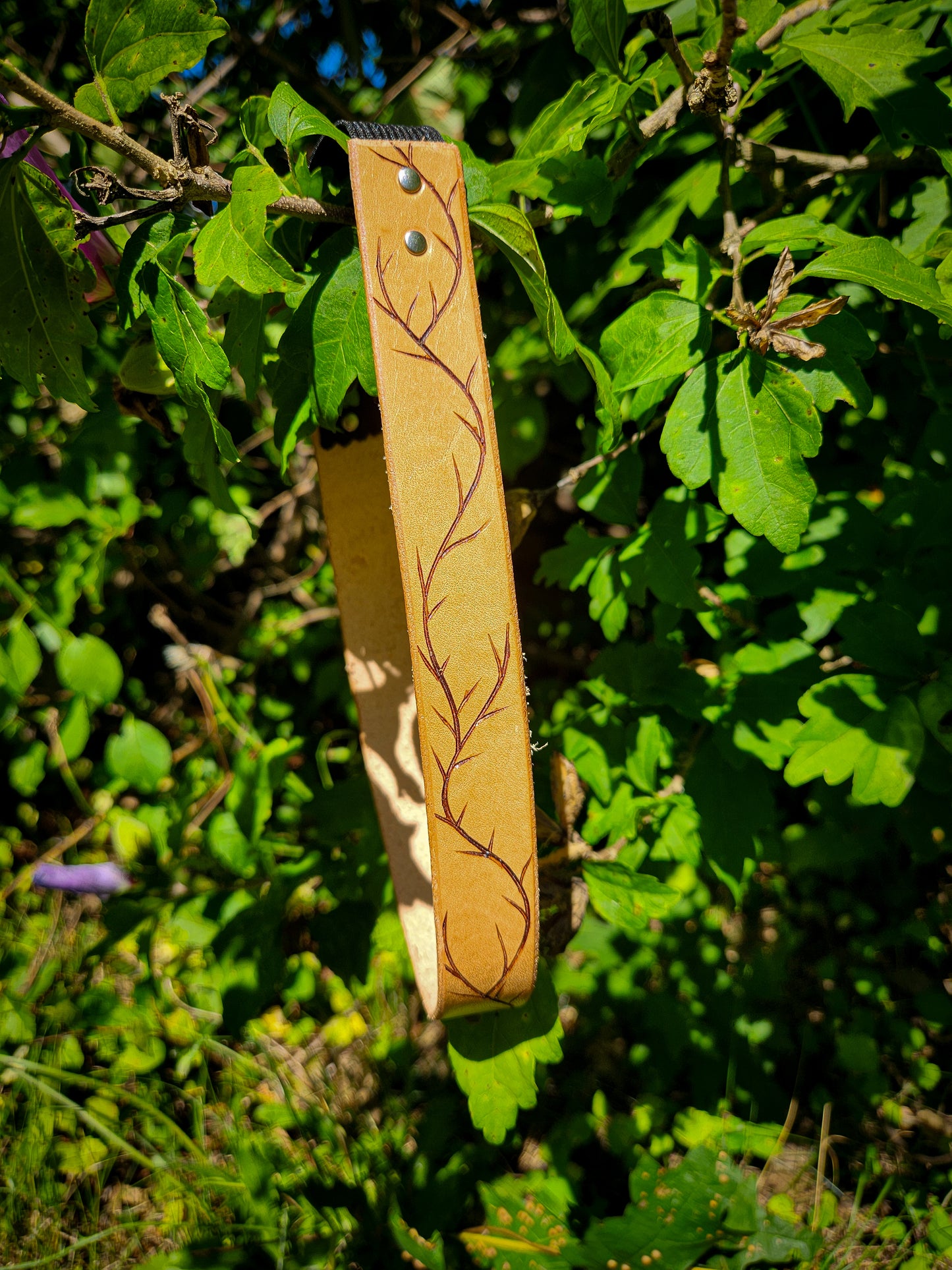 Burned Leather Headband