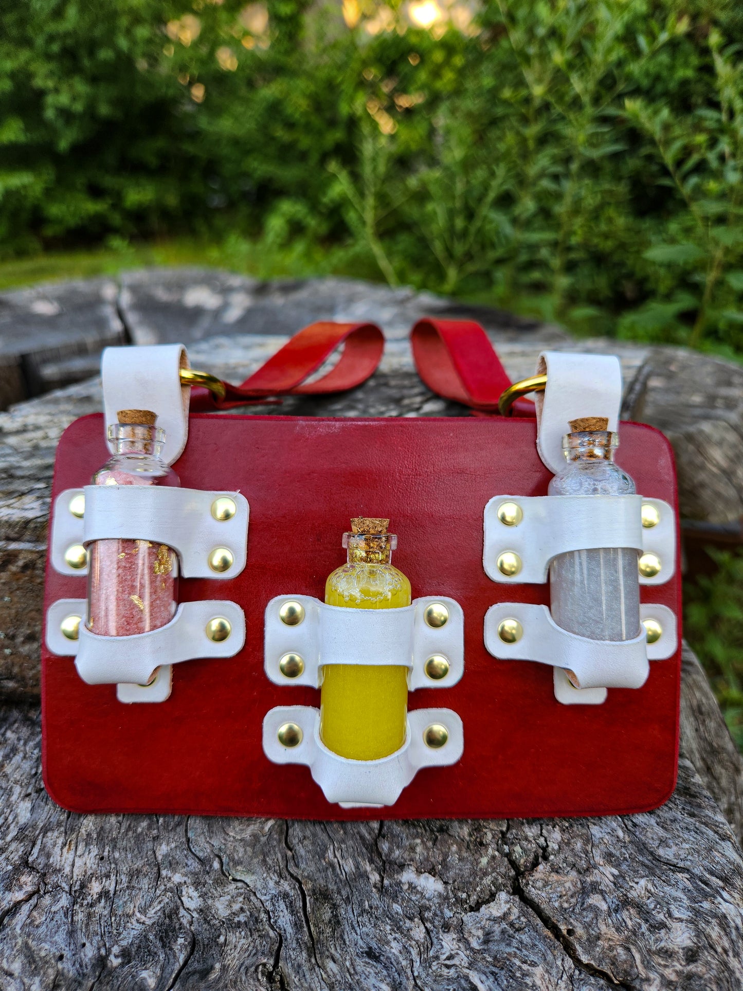 The Sanctum Vials – Handmade Leather Potion Holder