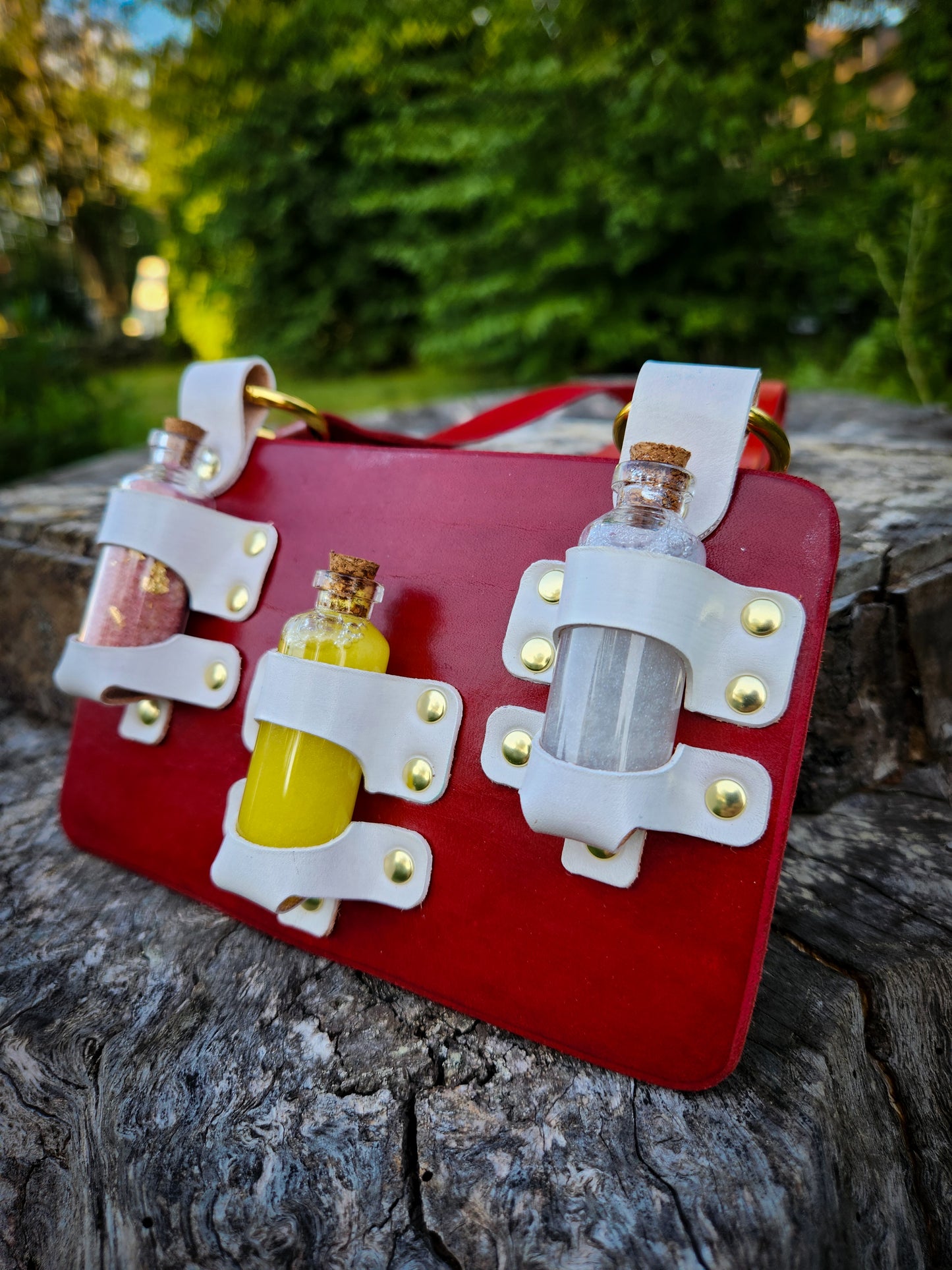 The Sanctum Vials – Handmade Leather Potion Holder
