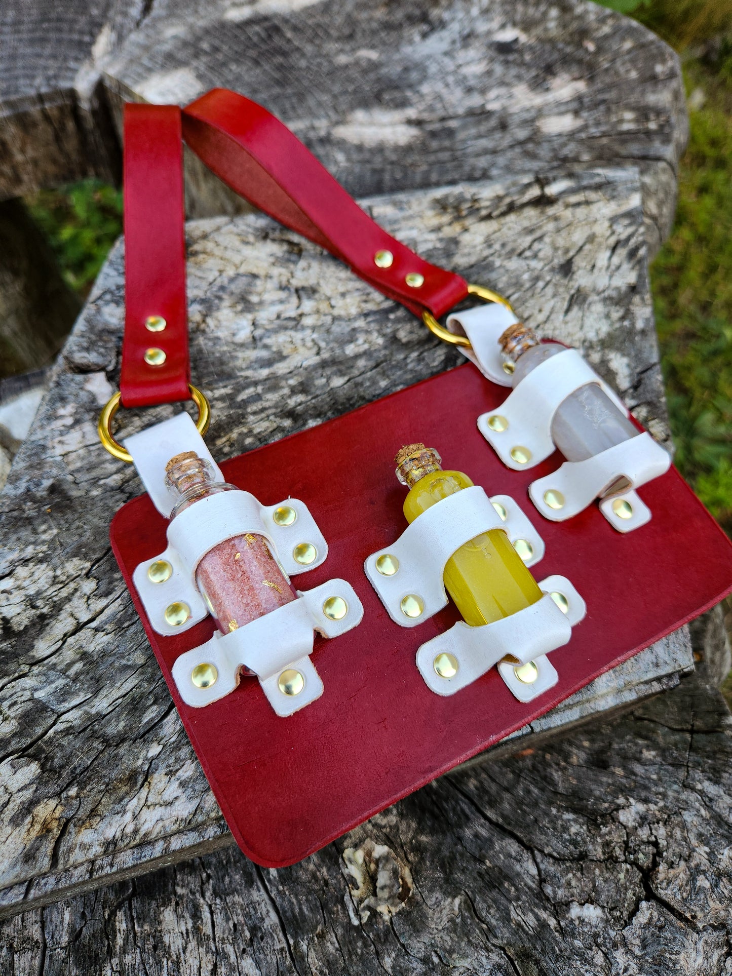 The Sanctum Vials – Handmade Leather Potion Holder
