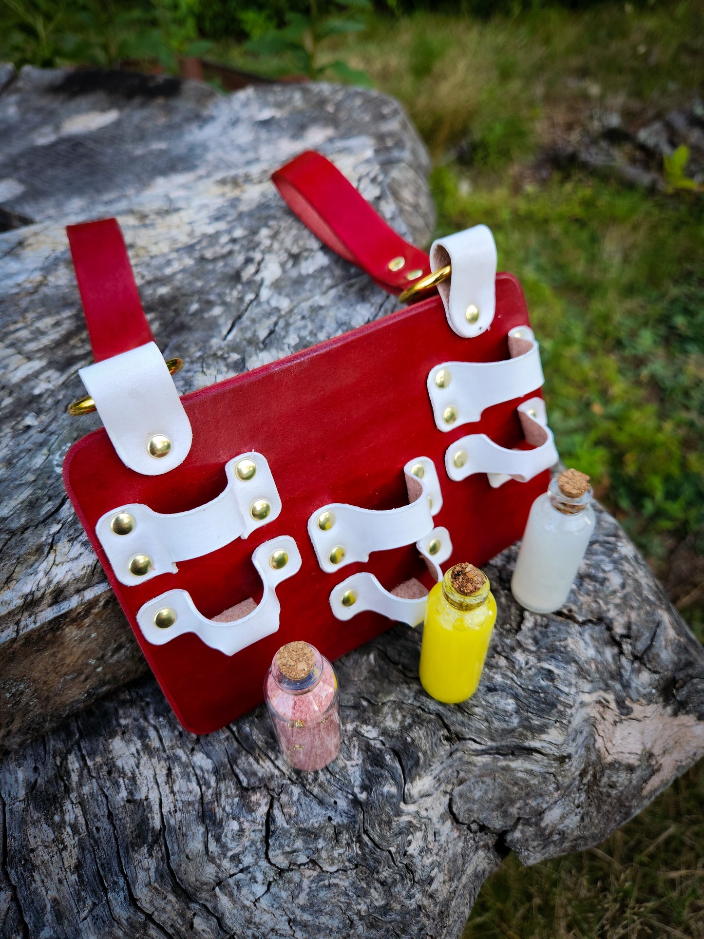 The Sanctum Vials – Handmade Leather Potion Holder