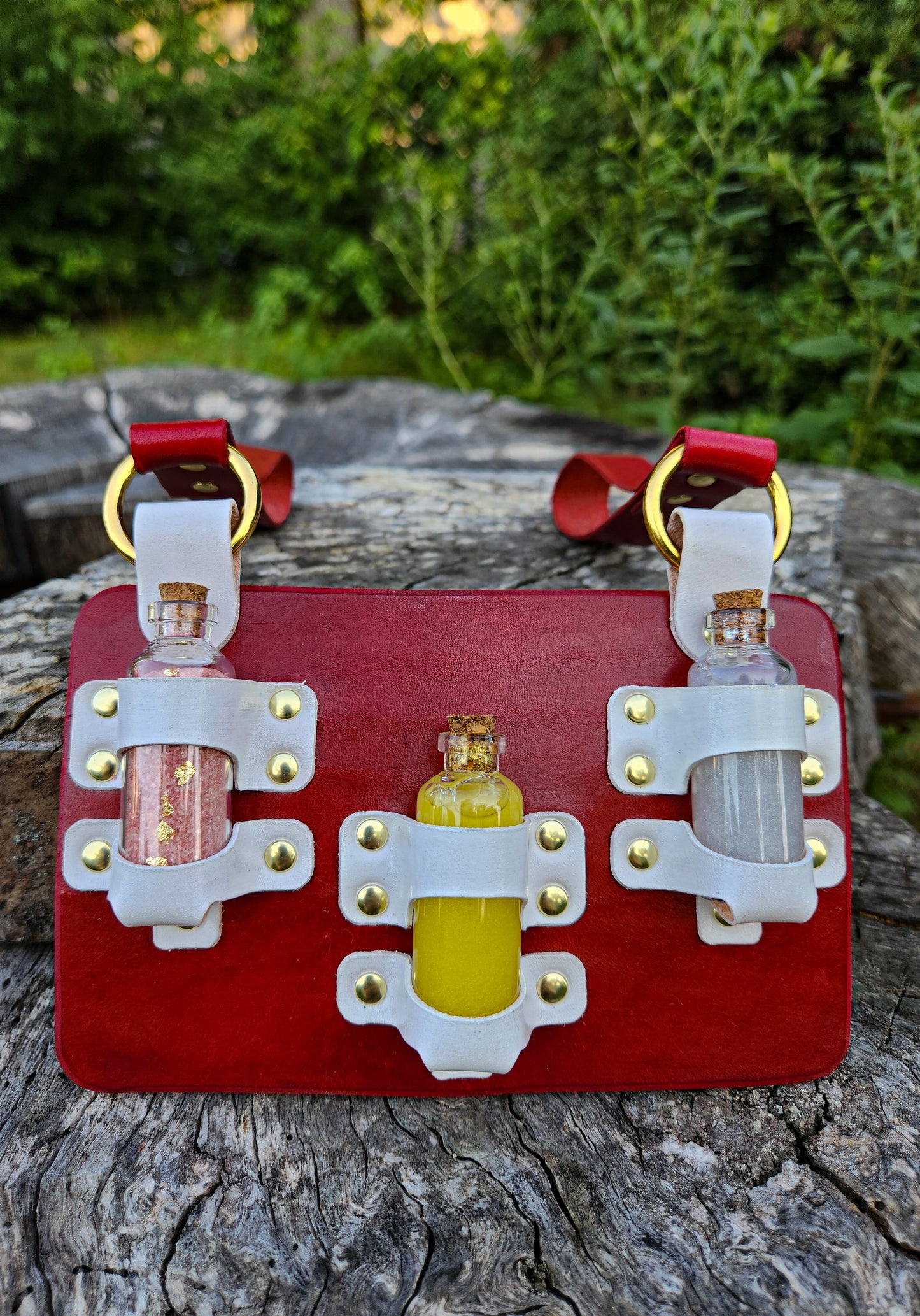 The Sanctum Vials – Handmade Leather Potion Holder