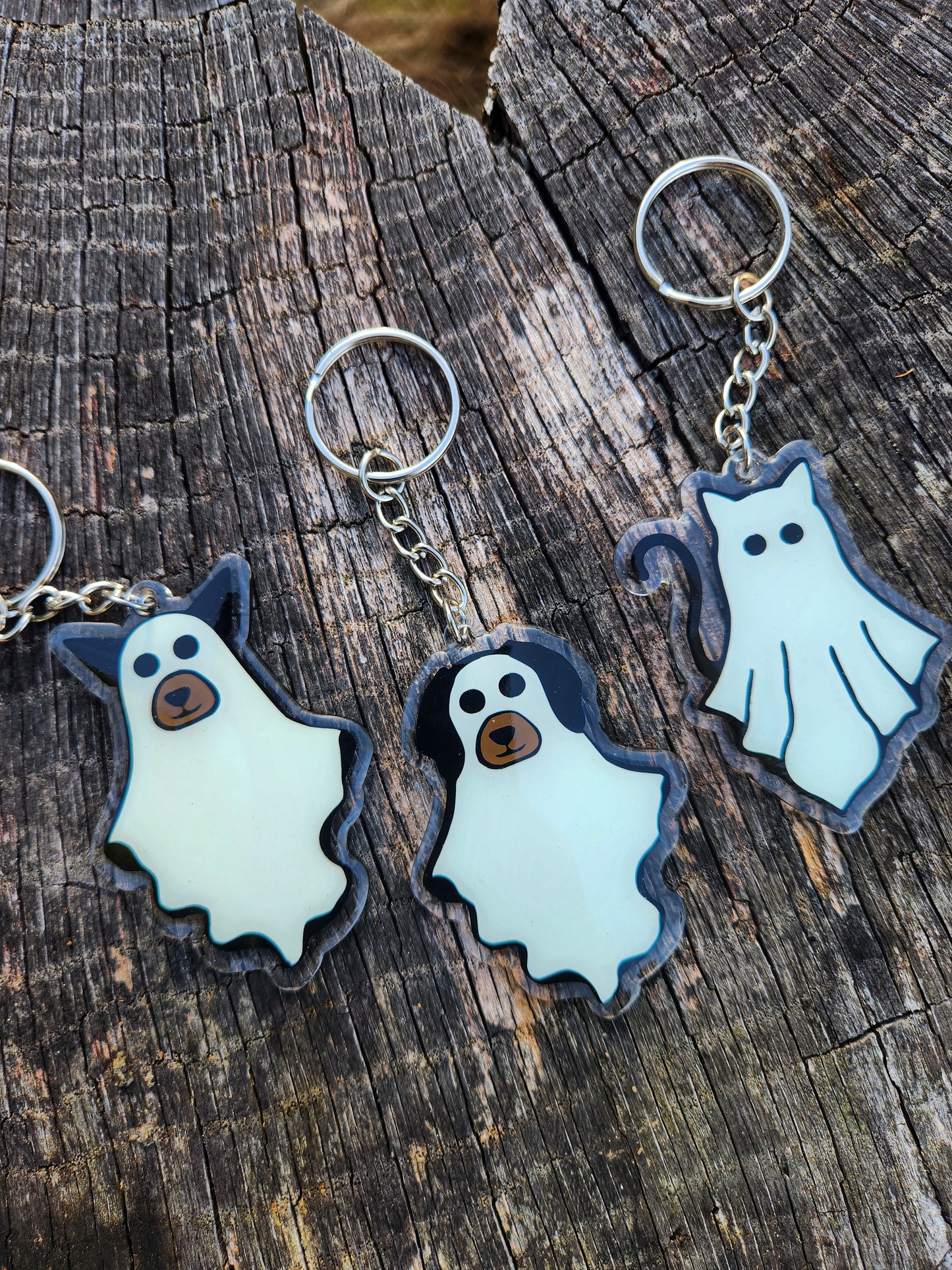 Handmade Halloween Glow-in-the-Dark Keychains