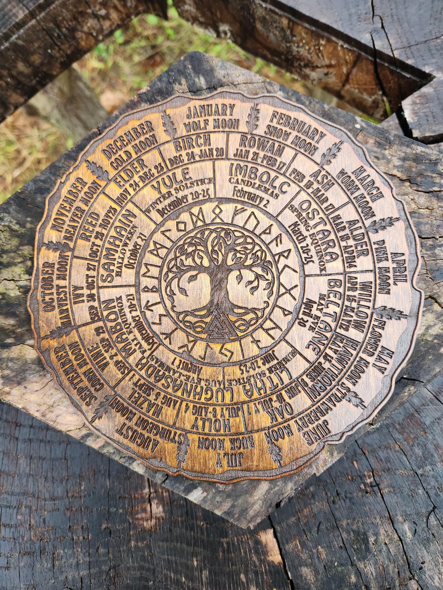 7.5" Wheel of the Year Pagan Calendar