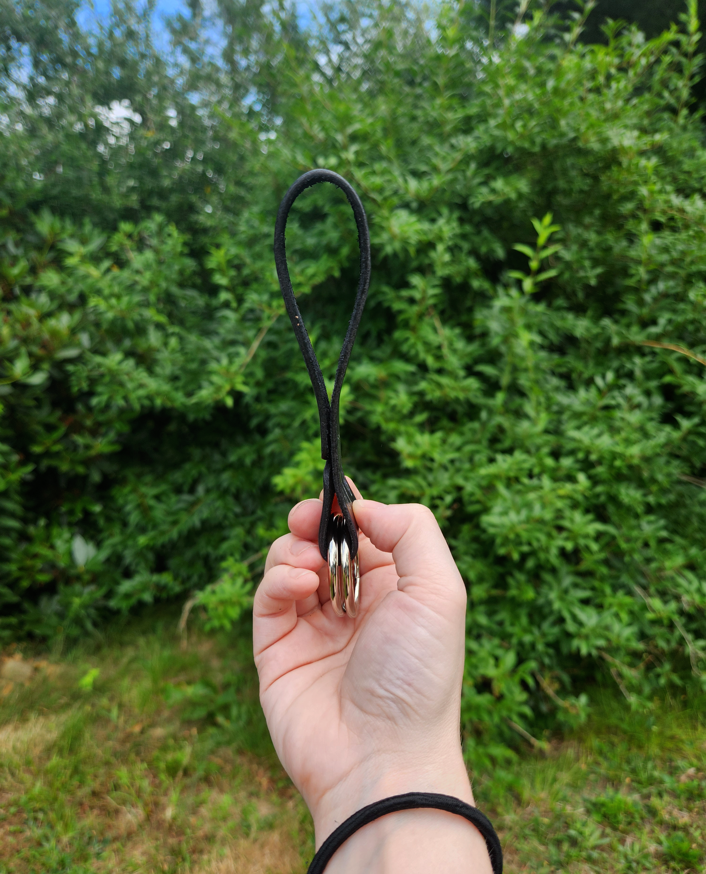 Leather Skirt Hike in Silver and Black