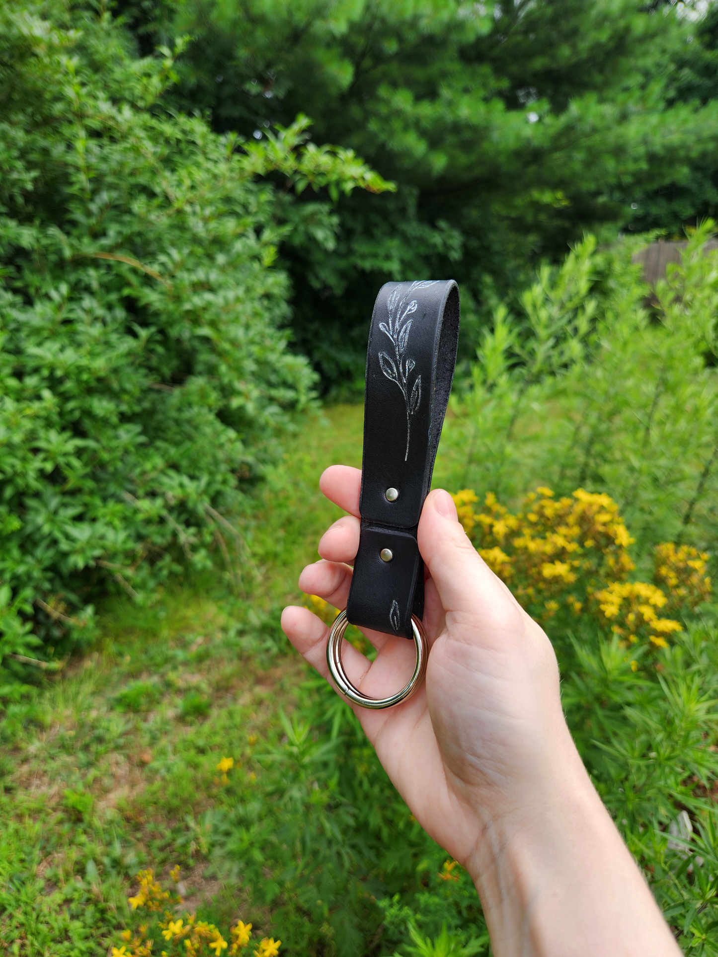 Leather Skirt Hike in Silver and Black