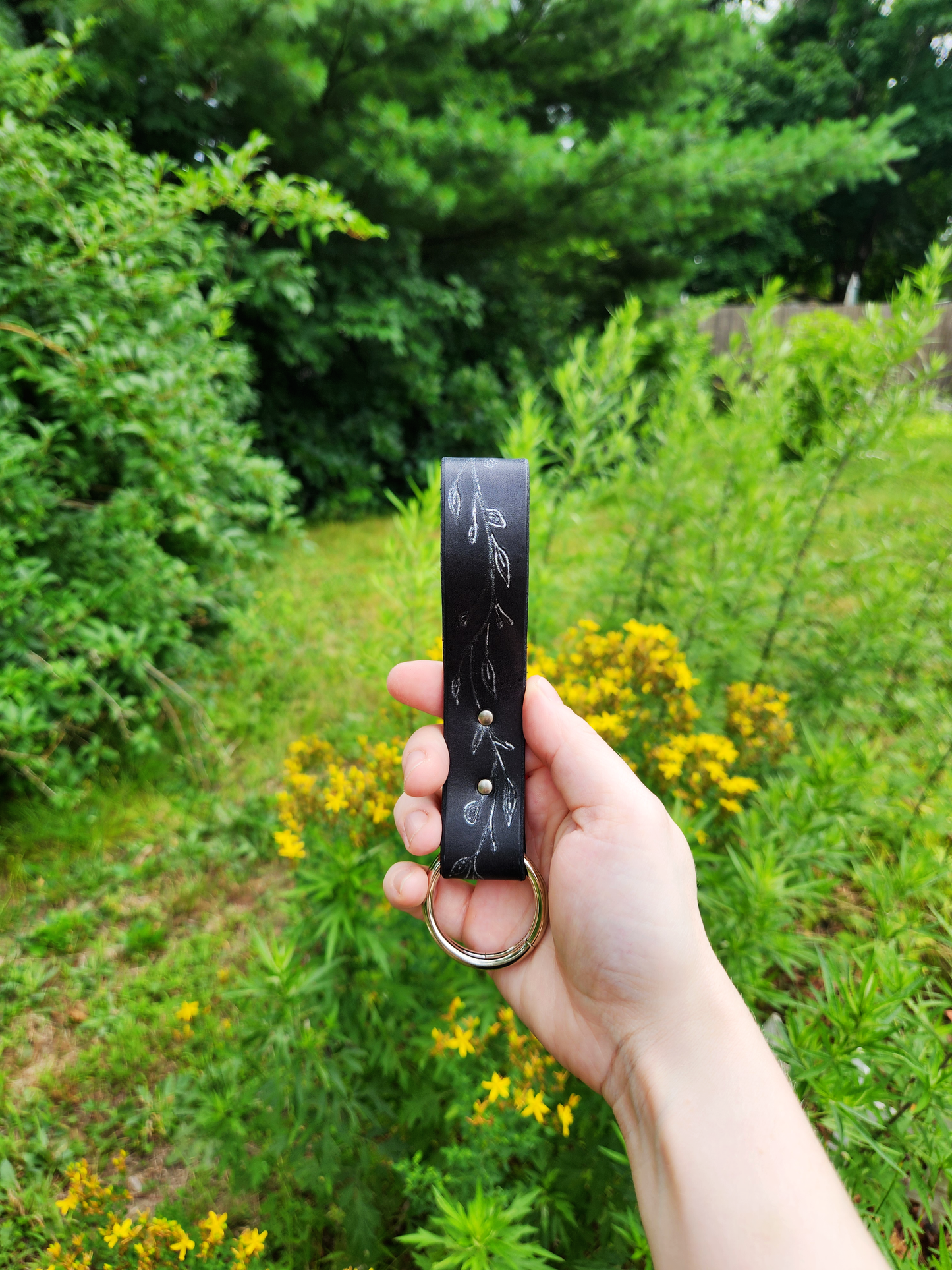 Leather Skirt Hike in Silver and Black