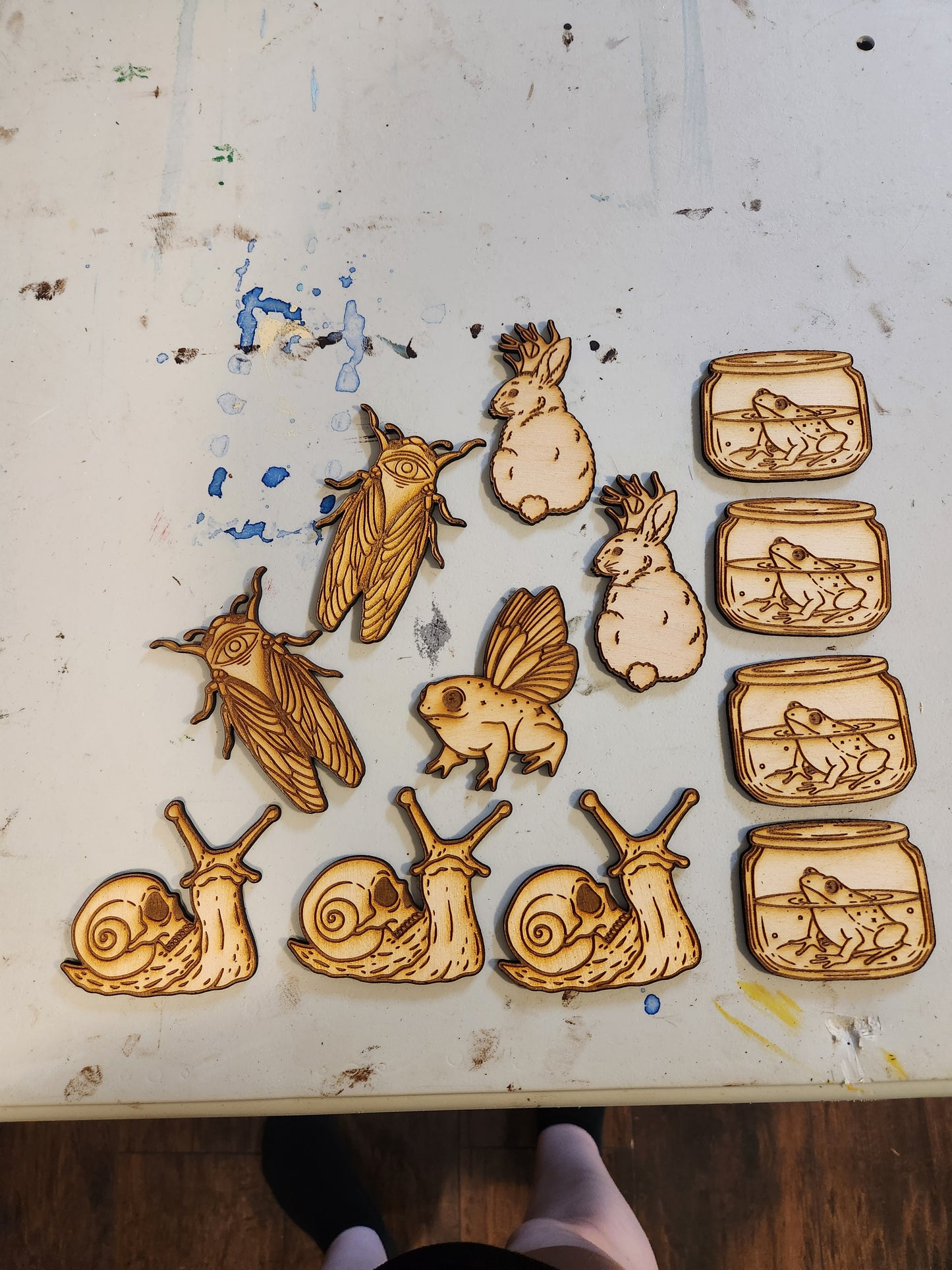 Cicada Magnet – Birch Ply, Goblincore Fridge Decor