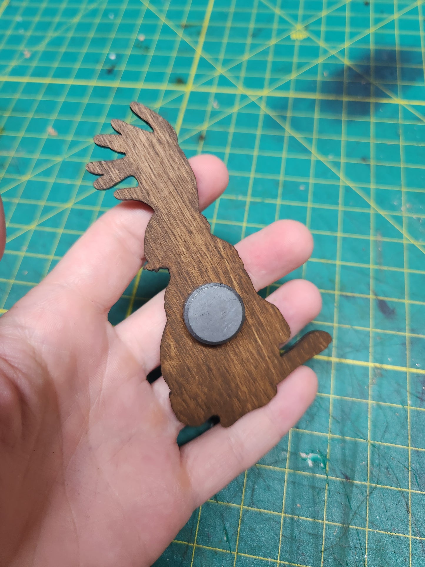 Jackalope Wood Magnet –Birch Plywood, Goblincore Fridge Decor