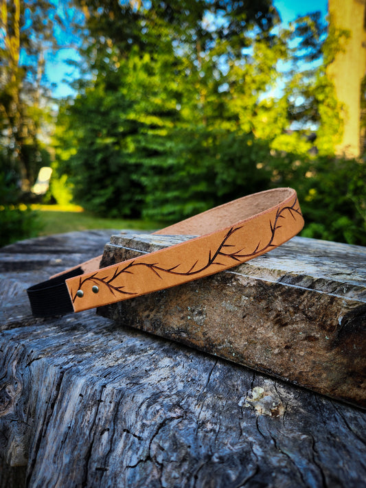 Burned Leather Headband