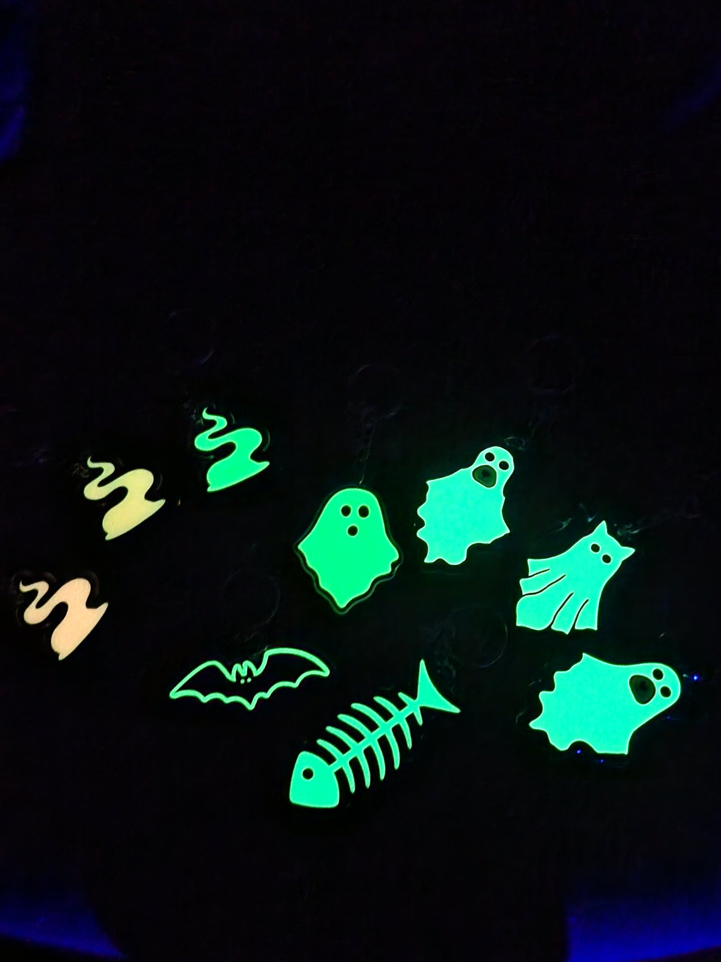 Handmade Halloween Glow-in-the-Dark Keychains