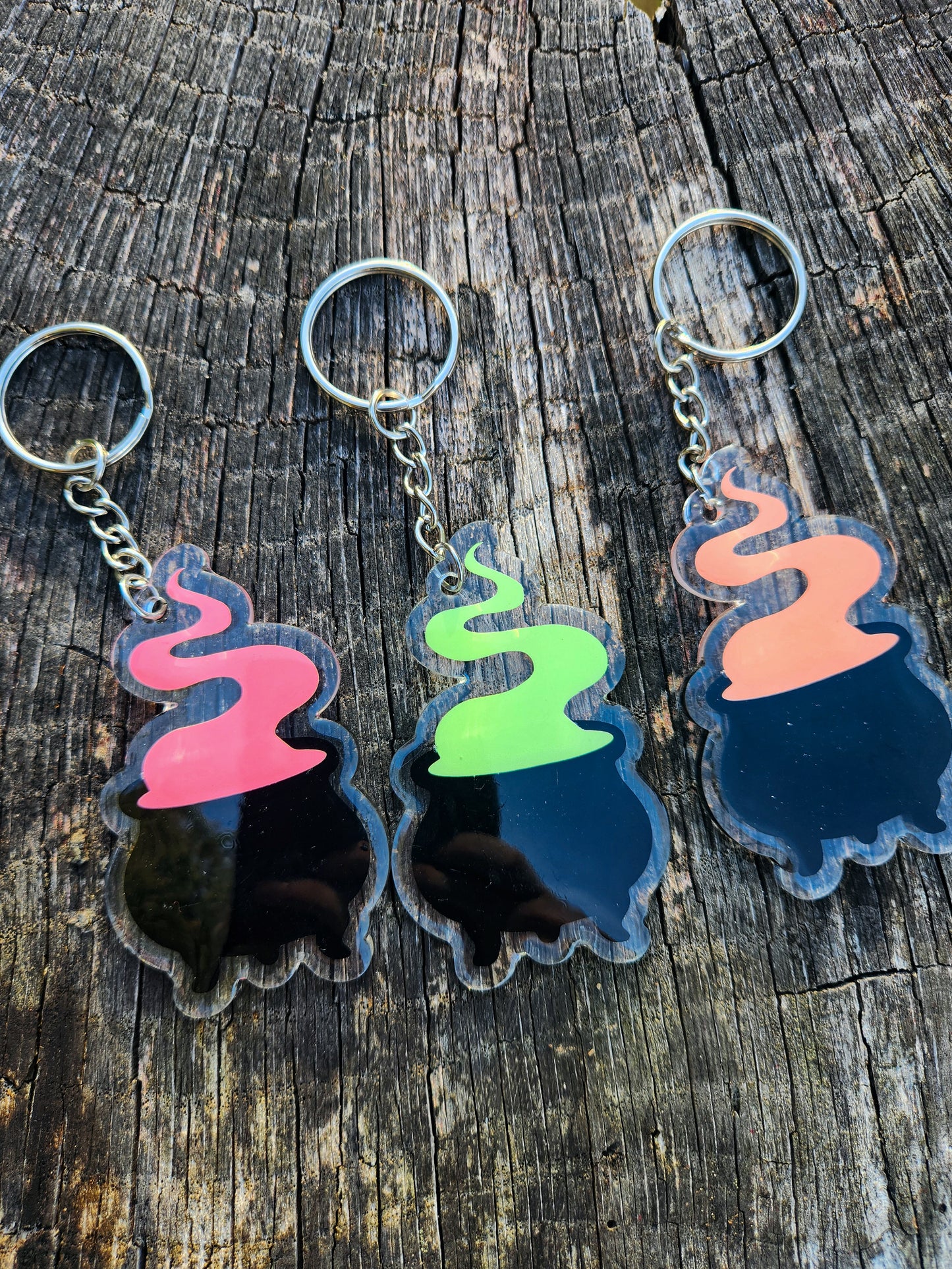 Handmade Halloween Glow-in-the-Dark Keychains