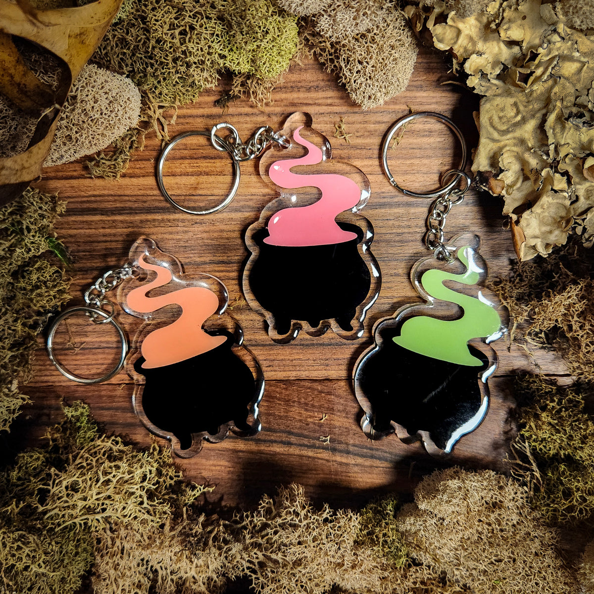Handmade Halloween Glow-in-the-Dark Keychains