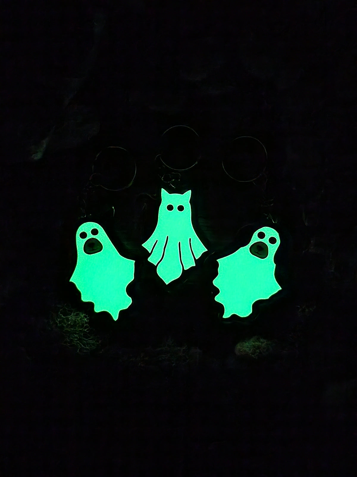 Handmade Halloween Glow-in-the-Dark Keychains