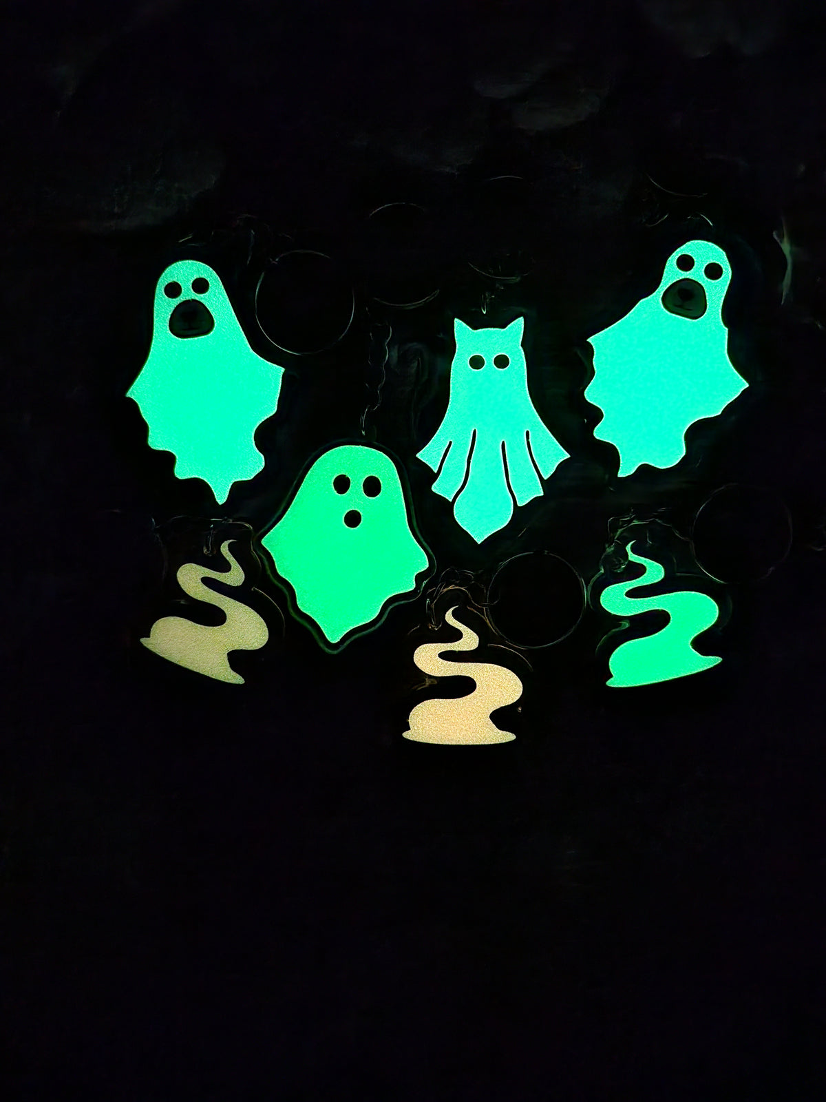 Handmade Halloween Glow-in-the-Dark Keychains