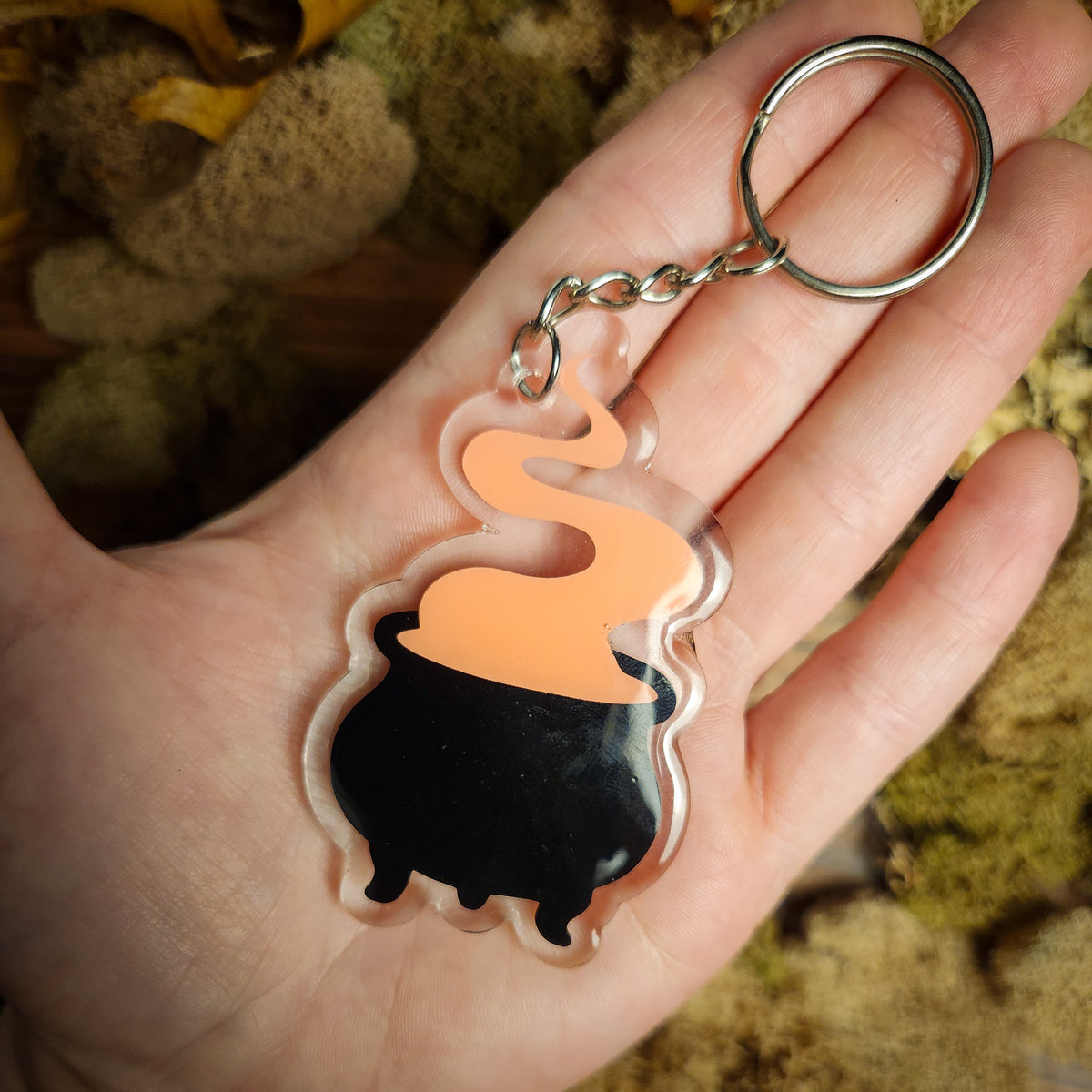 Handmade Halloween Glow-in-the-Dark Keychains