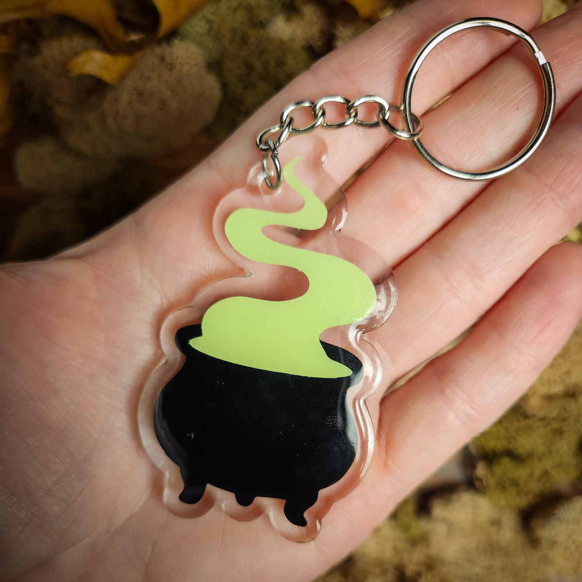Handmade Halloween Glow-in-the-Dark Keychains