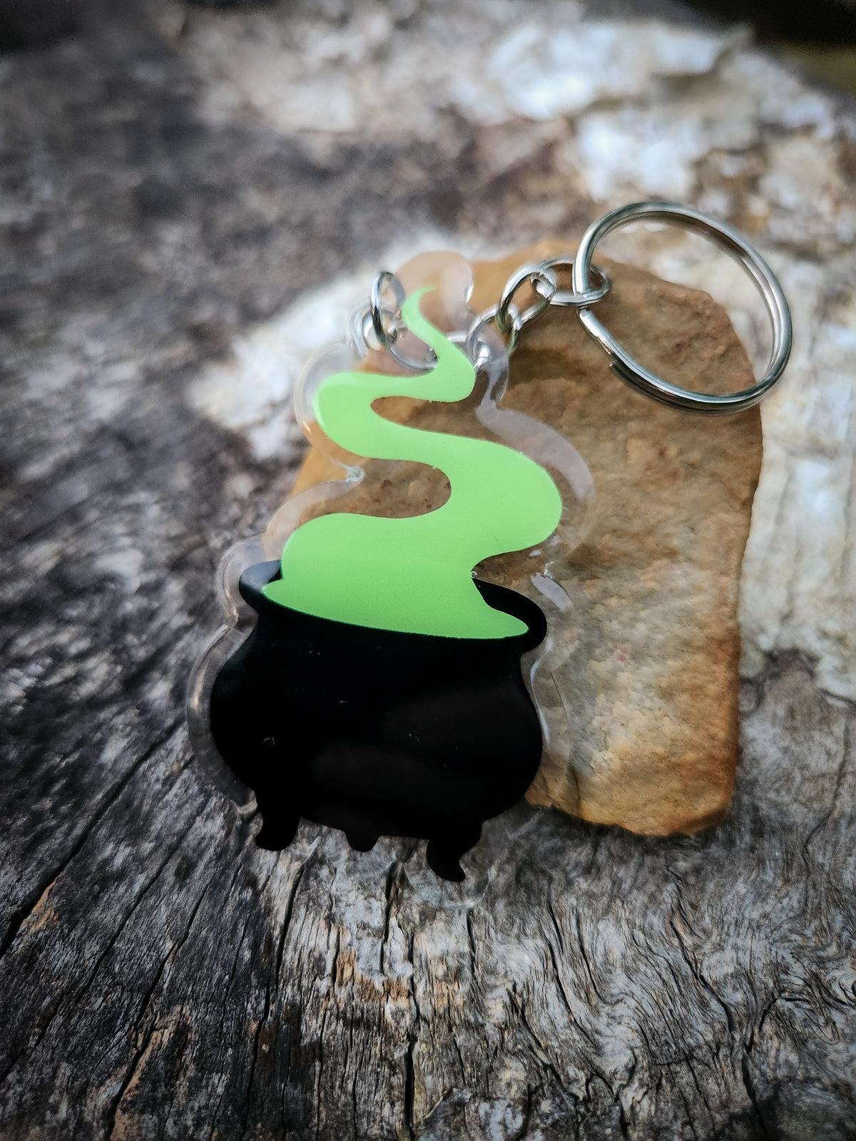 Handmade Halloween Glow-in-the-Dark Keychains