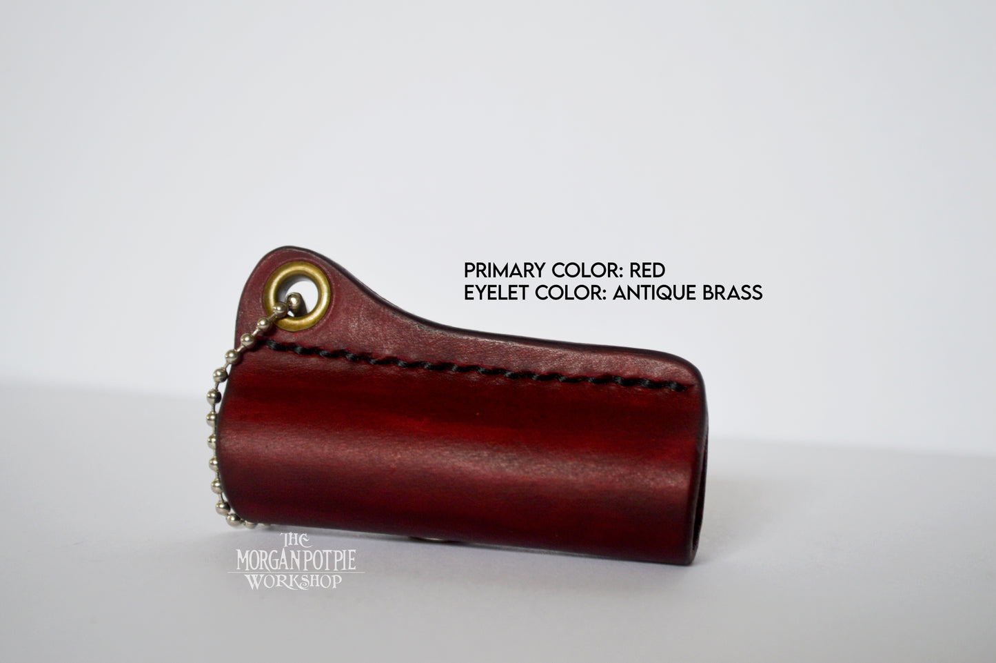 Leather Lip Balm Holder Keychain