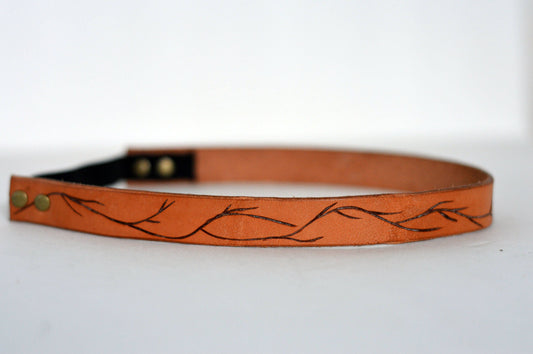 Burned Leather Headband